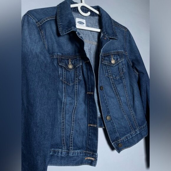 Old Navy Large Jean Jackets Summer Fall Denim Coat Stretch ON Blue Cotton Casual - Picture 11 of 14
